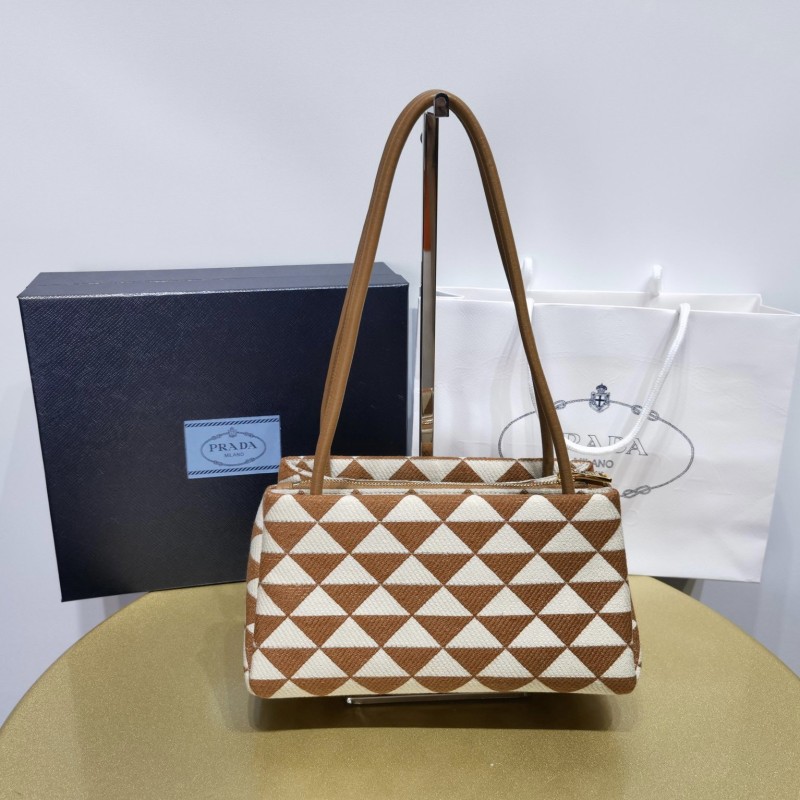 Prada 刺绣织物手袋