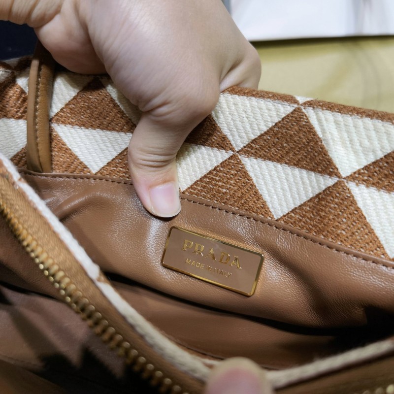 Prada 刺绣织物手袋