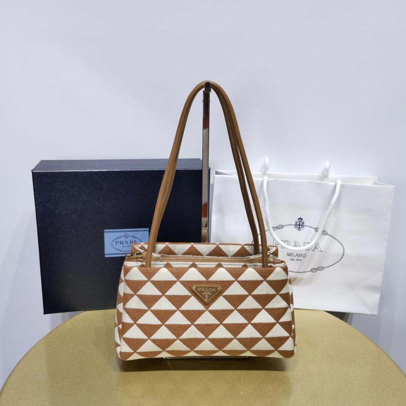 Prada 刺绣织物手袋