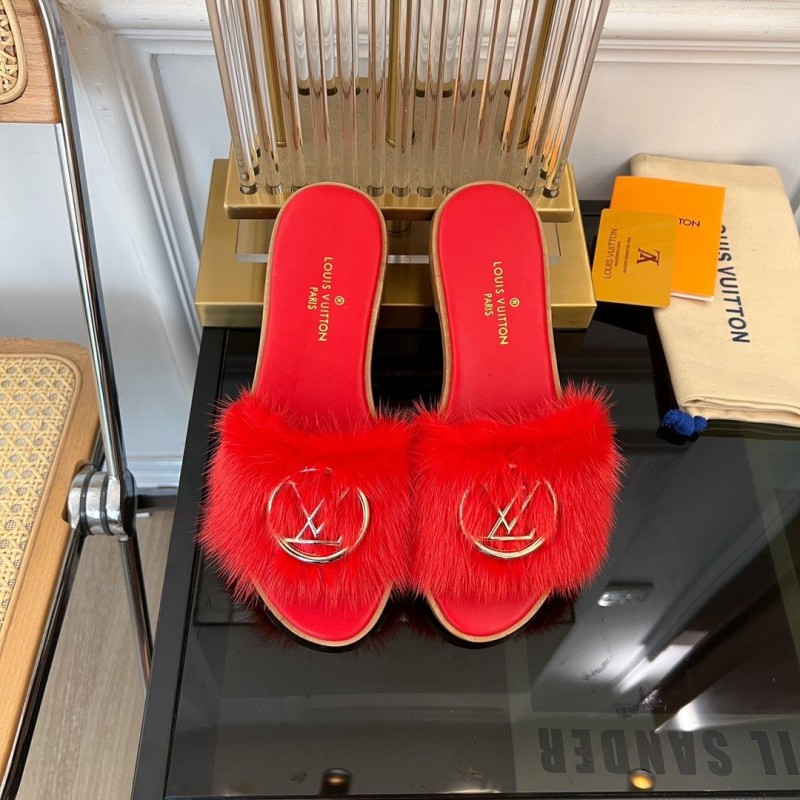 LV Mink Fur Slipper