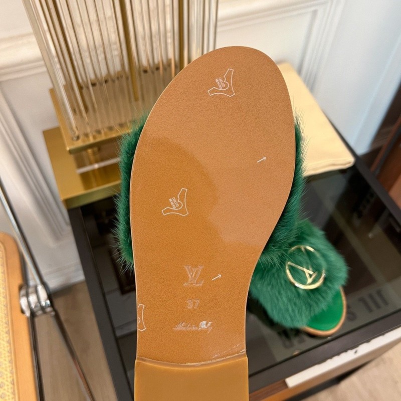 LV Mink Fur Slipper