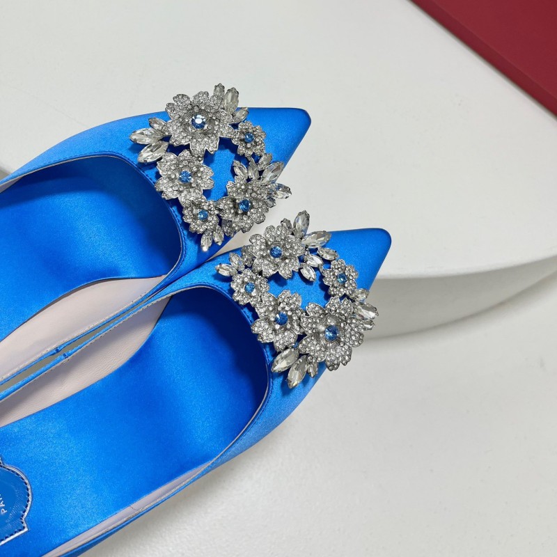 Roger Vivier Bouquet Strass Buckle Heels