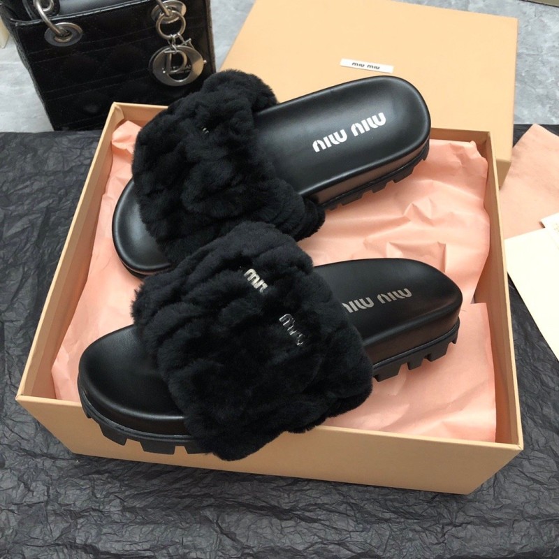 MiuMiu Fur Slippers