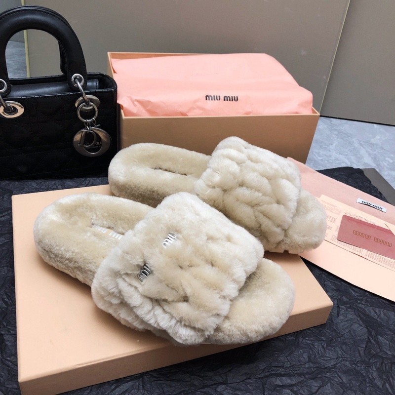 MiuMiu Fur Slippers