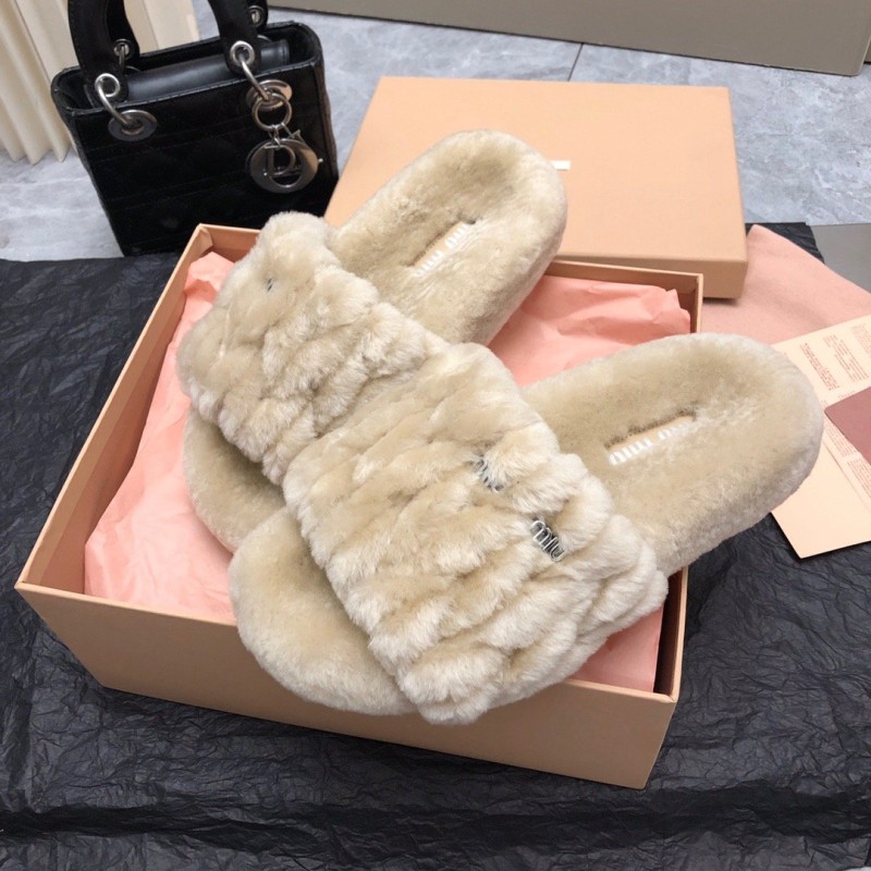 MiuMiu Fur Slippers