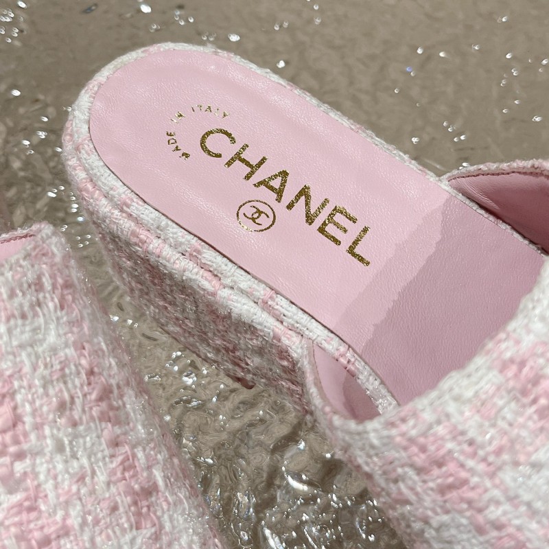 Chanel Platform Slippers