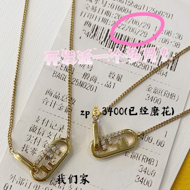 Fendi Necklace / Earrings 