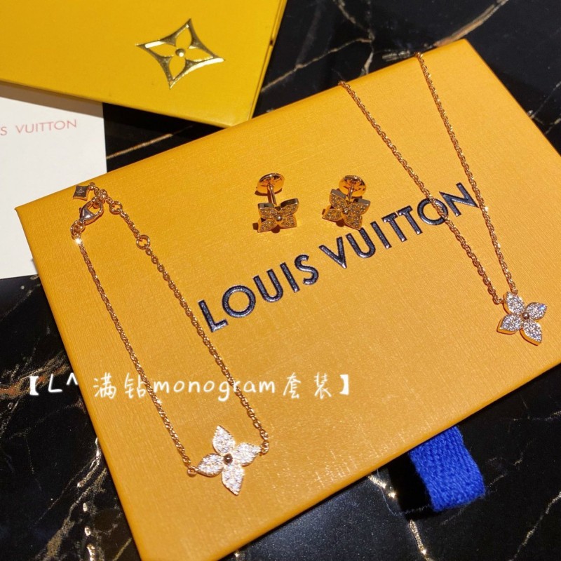 LV Necklace / Bracelet / Earrings 