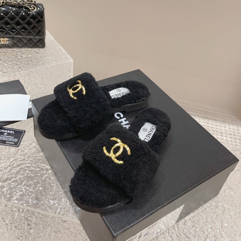 Chanel Wool Slippers