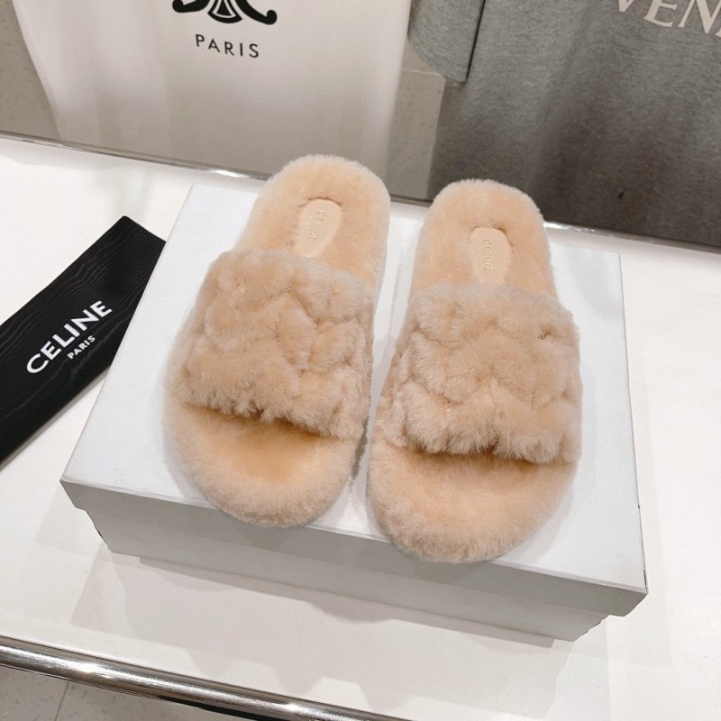 Celine Fur Slippers