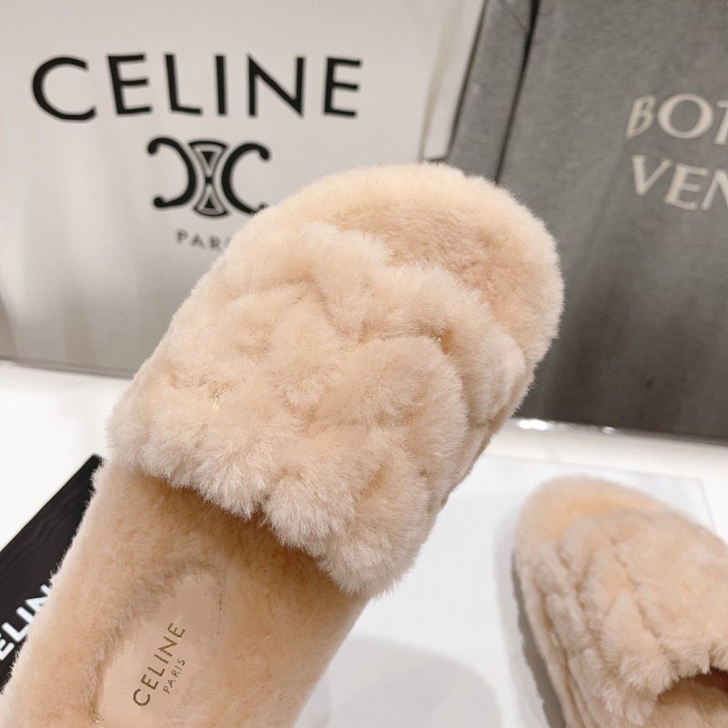 Celine Fur Slippers