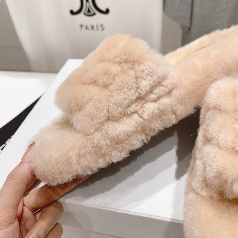 Celine Fur Slippers