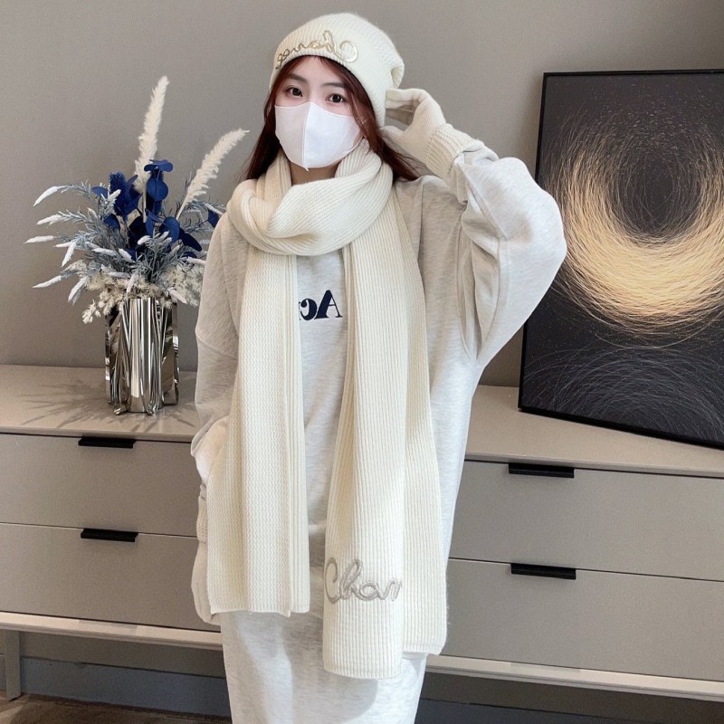 Chanel Scarf / Beanie Hat / Glove