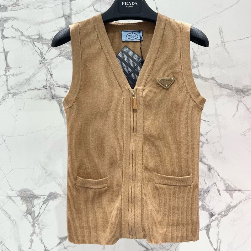 Prada V Collar Zipper Singlet