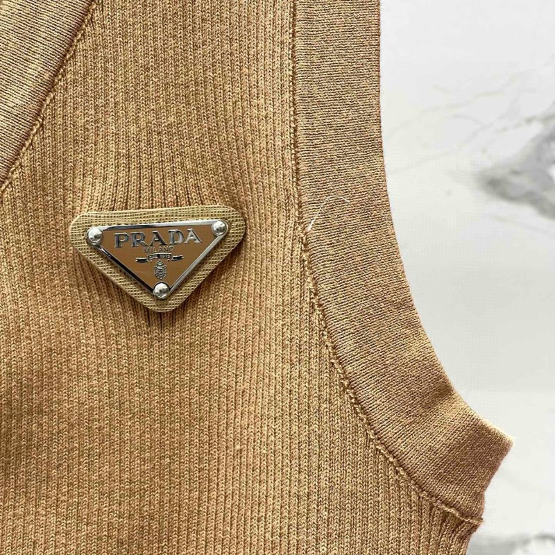 Prada V Collar Zipper Singlet