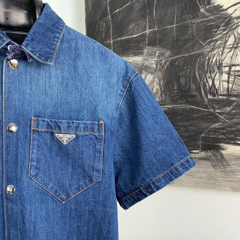 Prada Unisex Denim Shirt