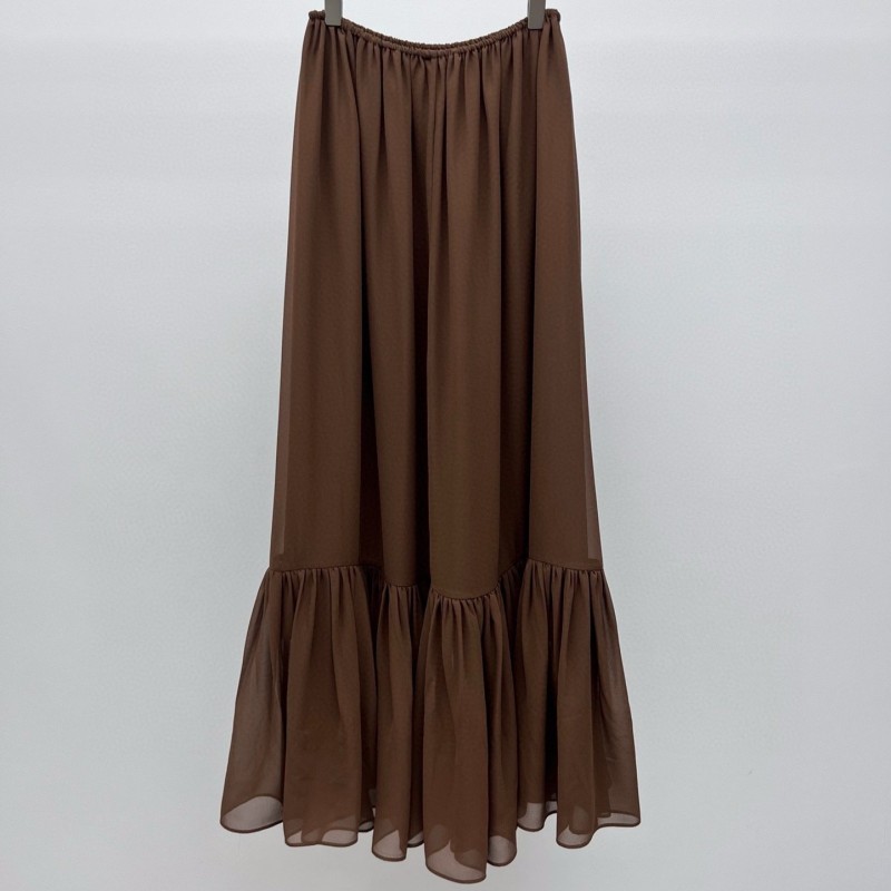 YSL Silk Shirt & Skirts Set