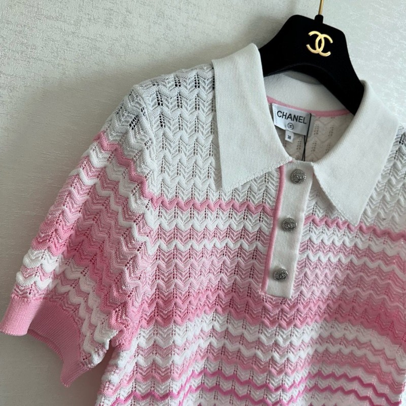 Chanel Knit Polo Tee