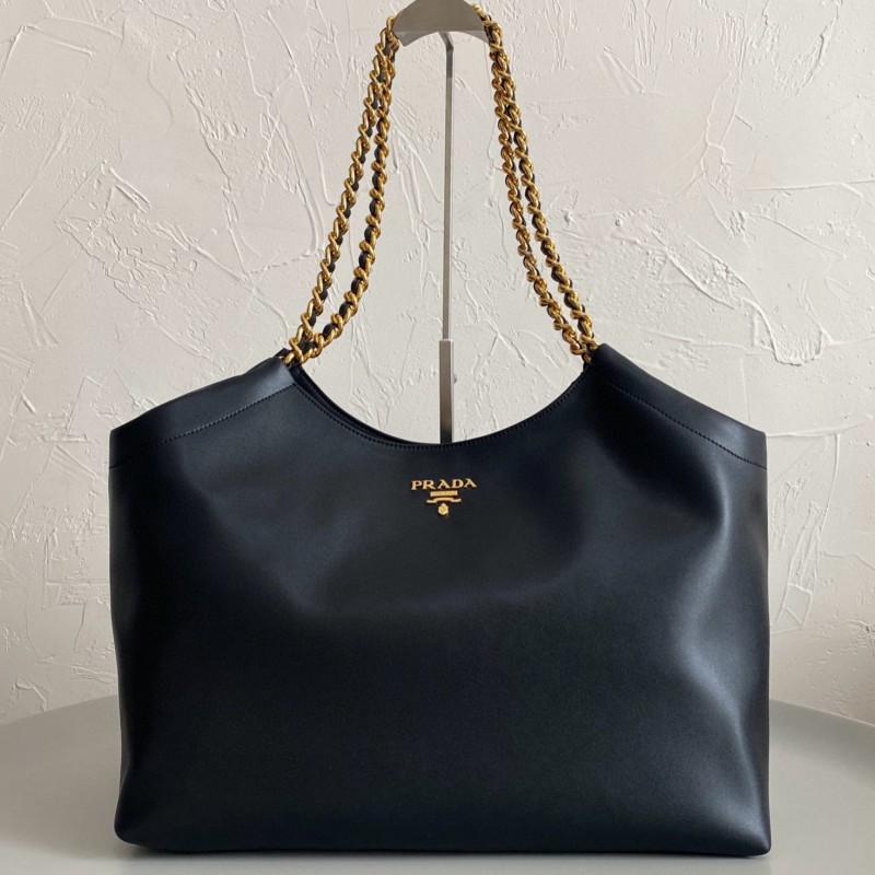 Prada 中古托特链条包