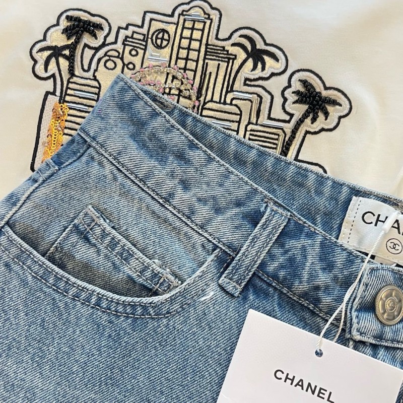 Chanel Denim Jacket & Shorts