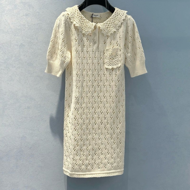 Celine Knit Shirt Dress
