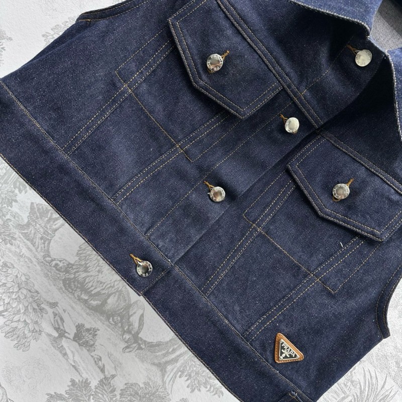 Prada Denim Vest & Skirts