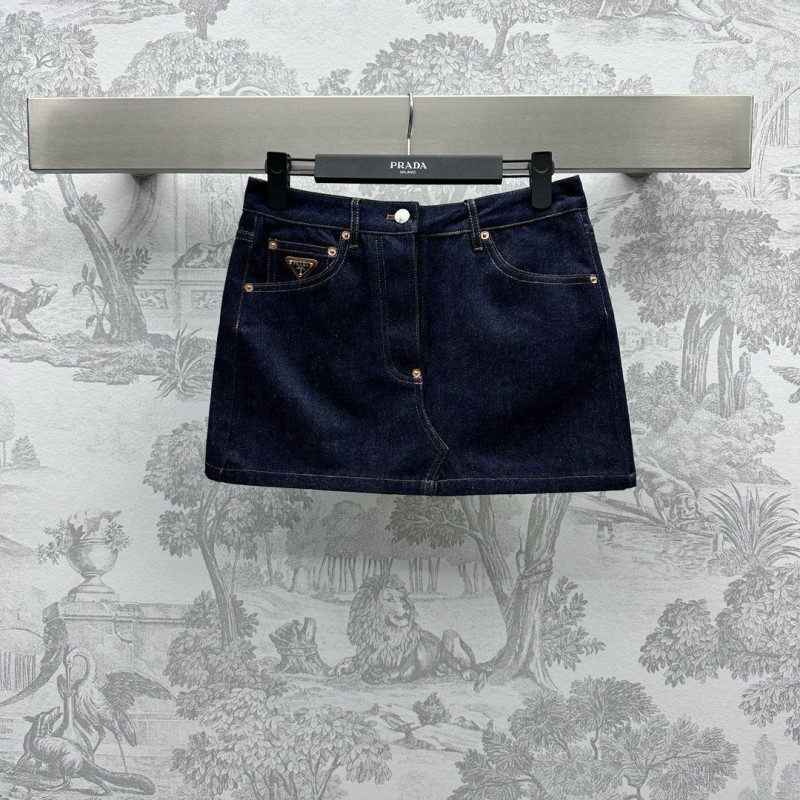 Prada Denim Vest & Skirts