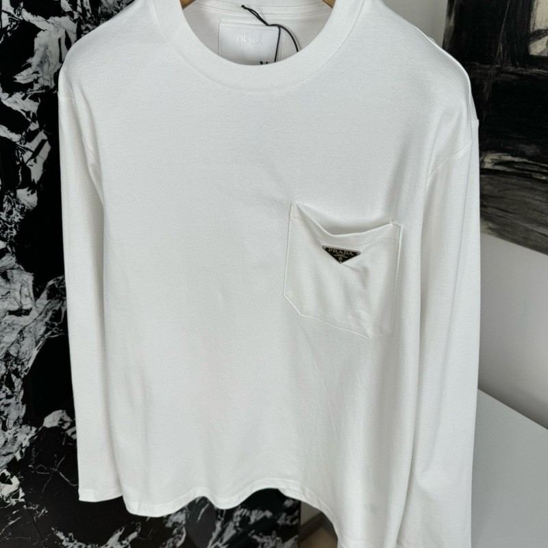 Prada Unisex Long Sleeves Tee