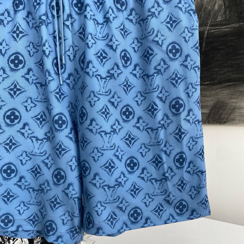 LV Unisex Silk Shirt & Shorts Set