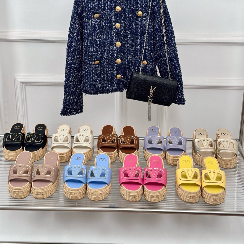 Valentino Platform Slippers