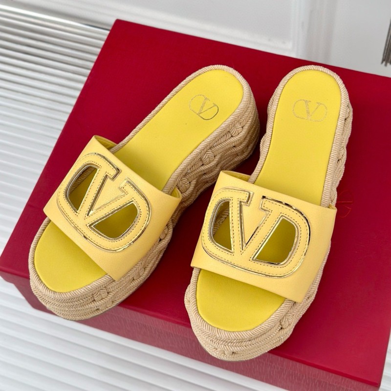 Valentino Platform Slippers
