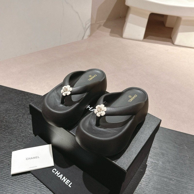 Chanel Platform Slippers