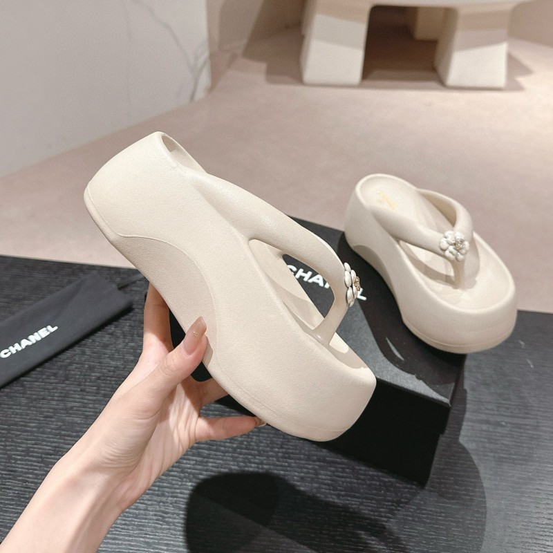 Chanel Platform Slippers