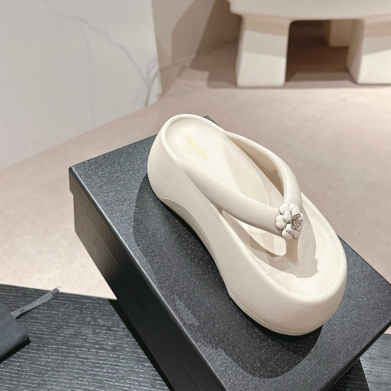 Chanel Platform Slippers