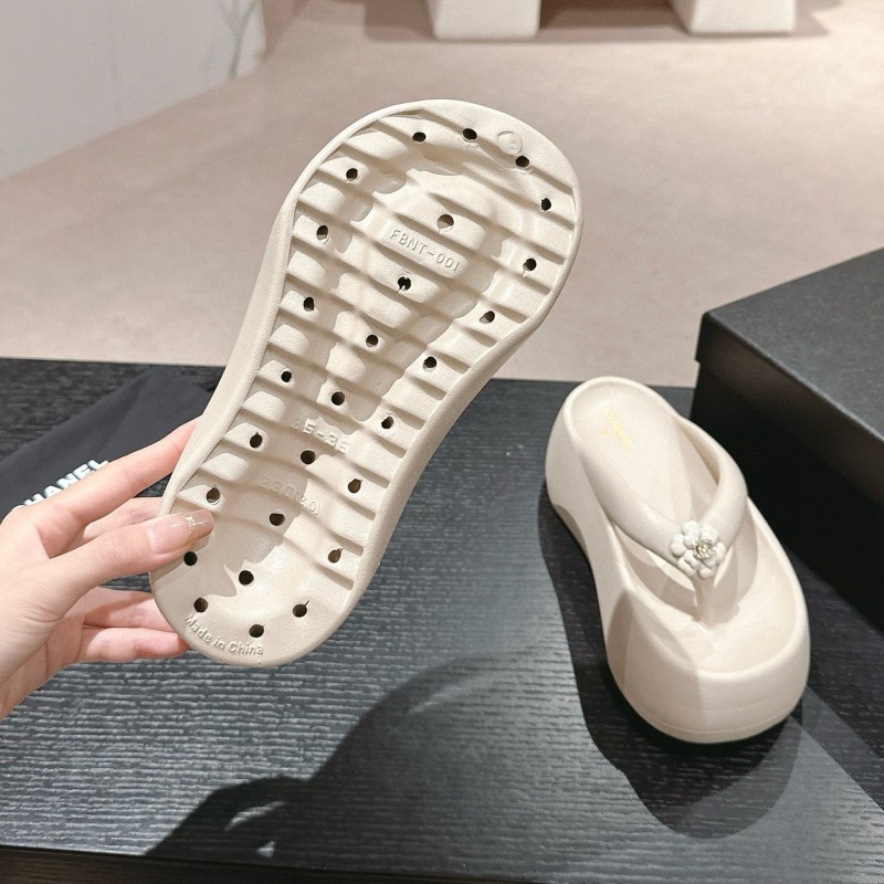 Chanel Platform Slippers