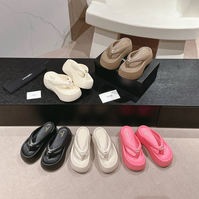 Chanel Platform Slippers
