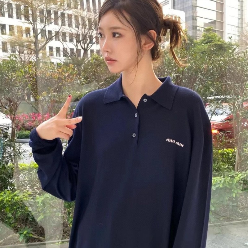 MiuMiu Long Sleeves Polo Tee