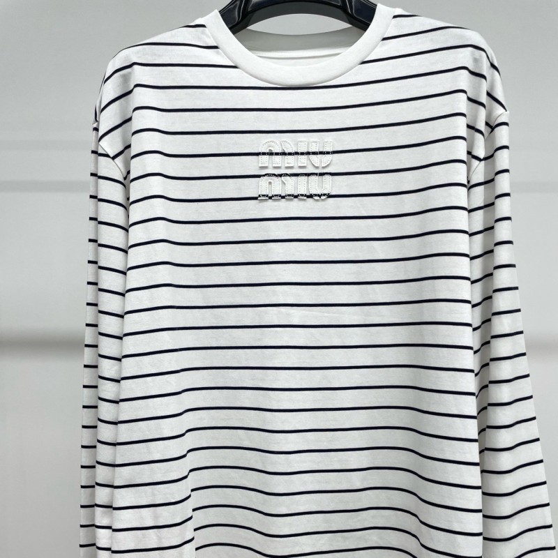 MiuMiu Unisex Long Sleeves Tee