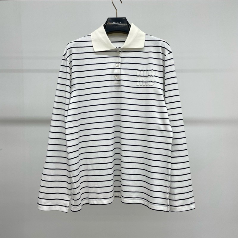MiuMiu Unisex Long Sleeves Polo Tee