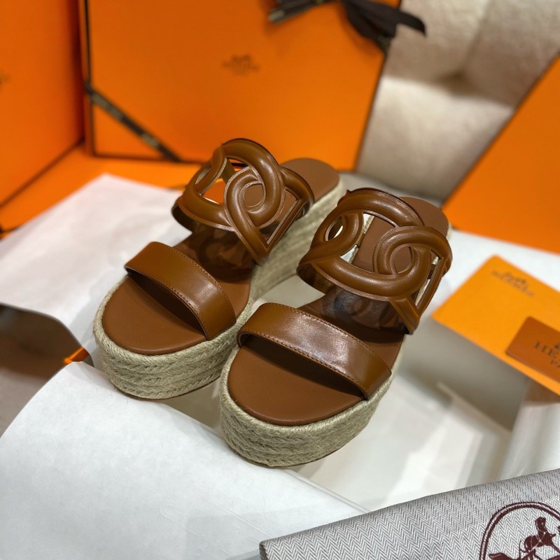 Hermes Platform Slippers