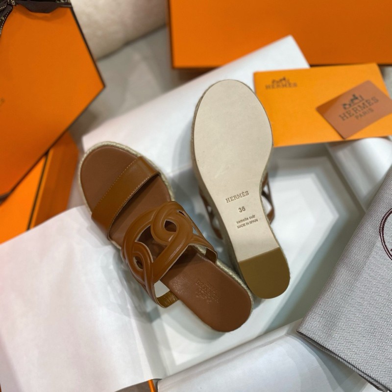 Hermes Platform Slippers