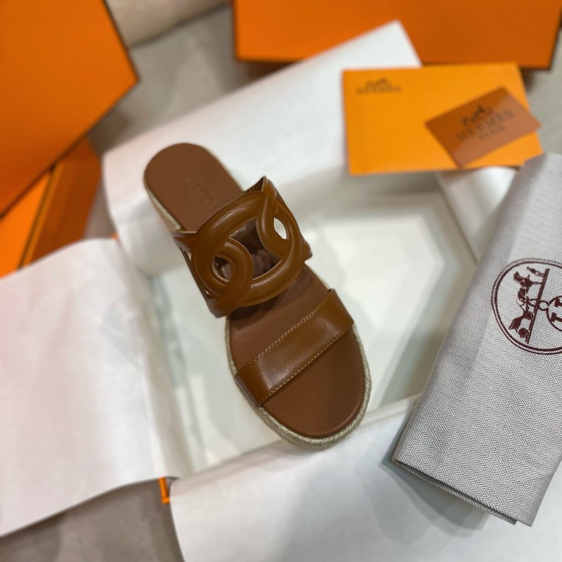Hermes Platform Slippers