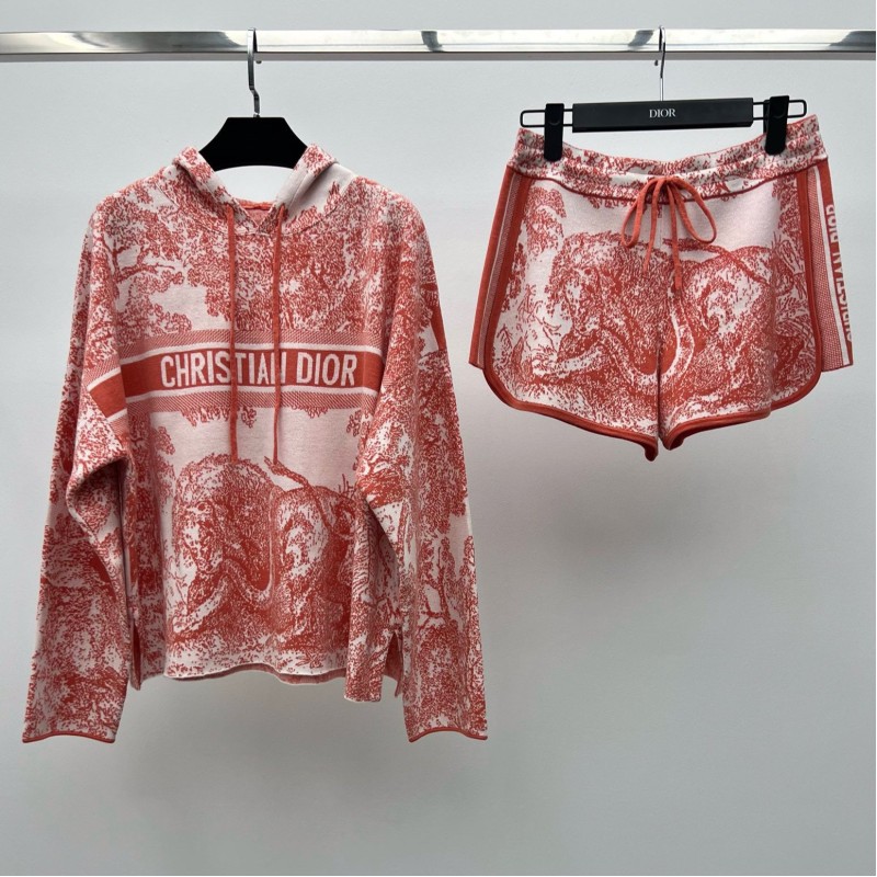 Dior Hoodie & Shorts Set