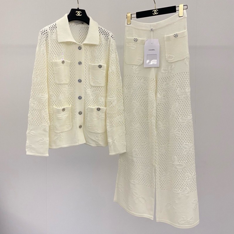 Chanel Knit Cardigan & Pants 