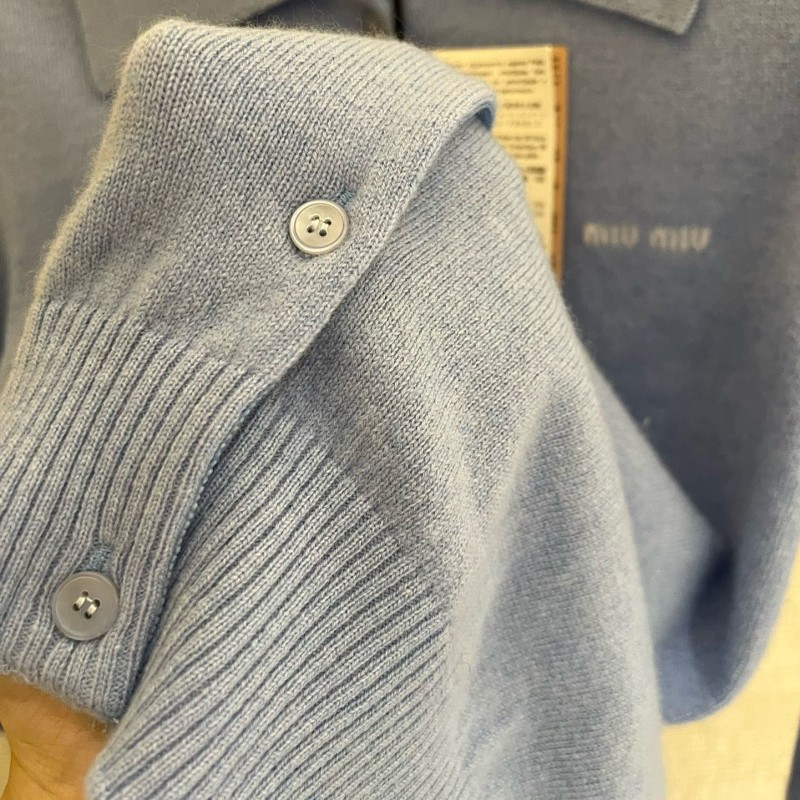 MiuMiu Cashmere Polo Cardigan