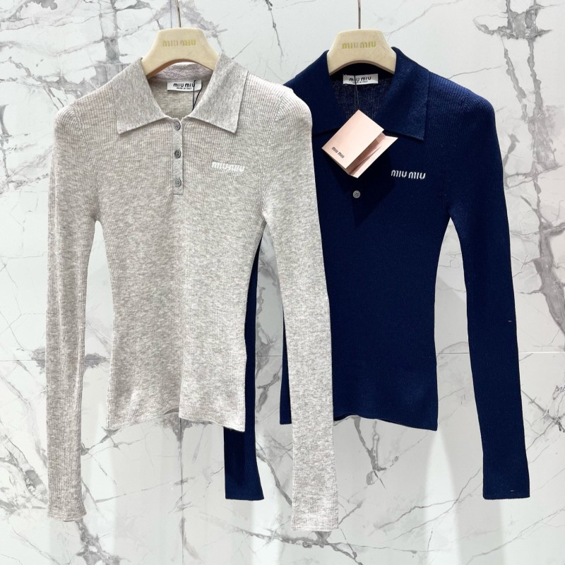 MiuMiu Long Sleeves Polo Tee