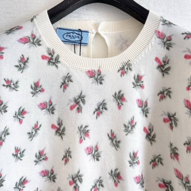 Prada Wool Long Sleeves Tee