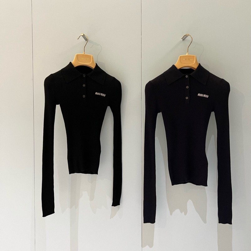 MiuMiu Long Sleeves Polo Tee
