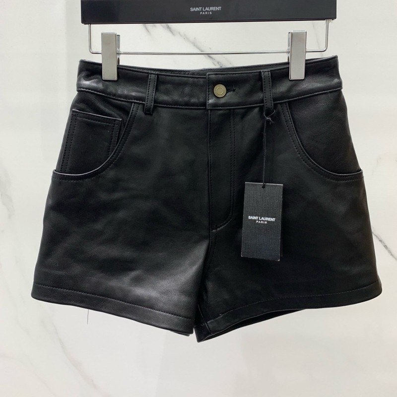 YSL Leather Shorts