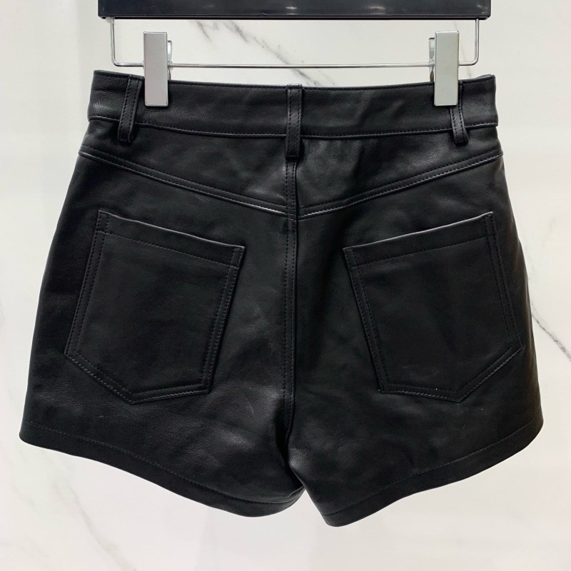 YSL Leather Shorts
